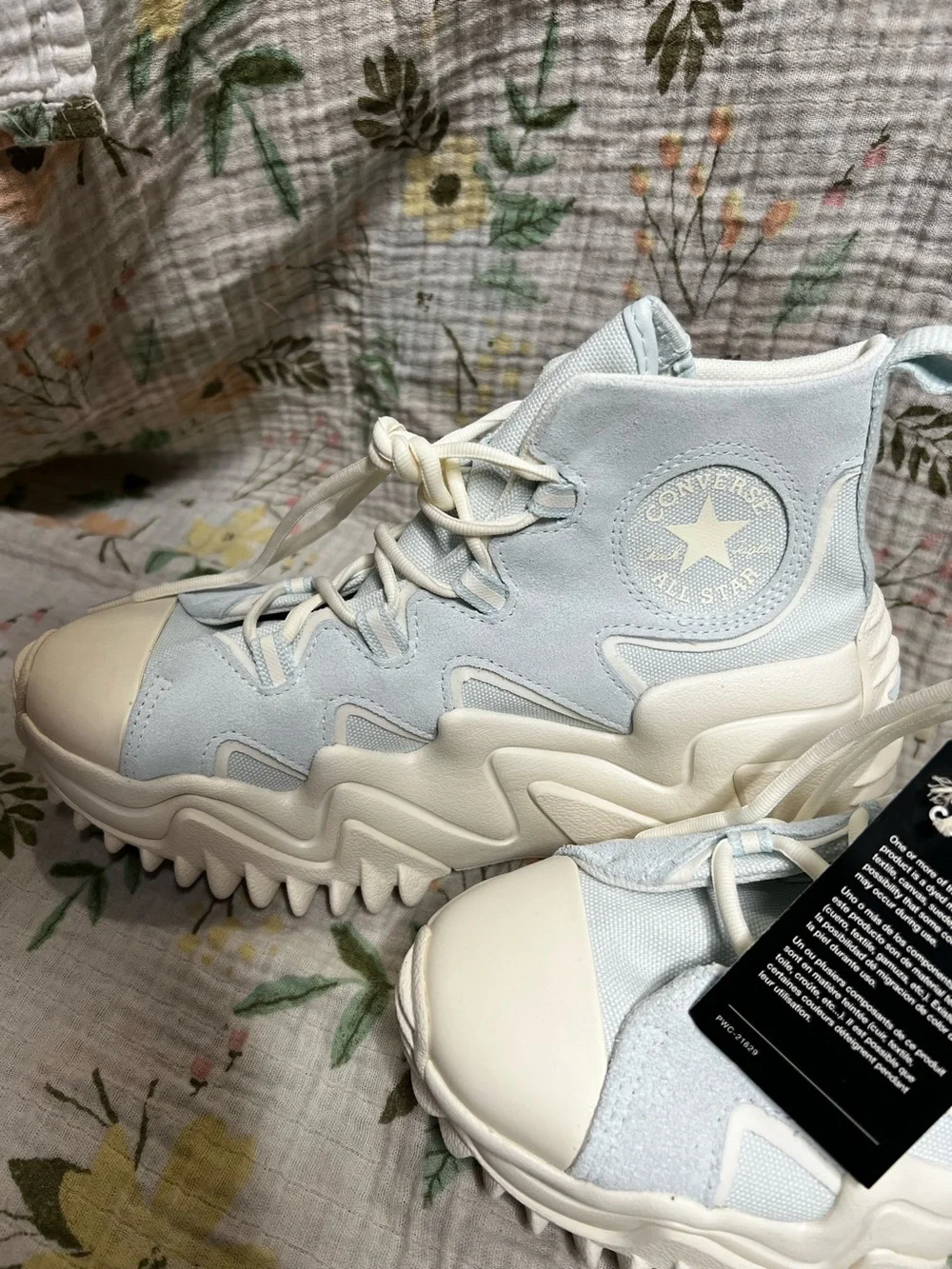 Converse Run Star Motion CX Hi Top Shoes Cream Light Blue